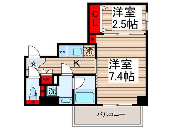 Weave Place Monzennakachoの物件間取画像